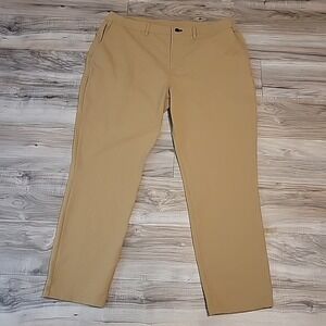 Public Rec Pants Mens 40/30 Tan Athletic Performance Stretch Golf Pockets‎